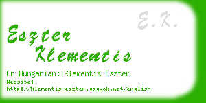 eszter klementis business card